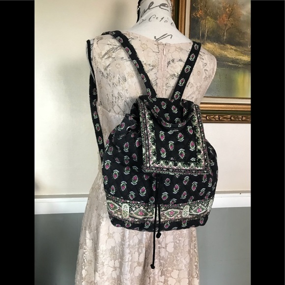 Bueno Collection Quilted Midnight Floral Backpack - Picture 2 of 9